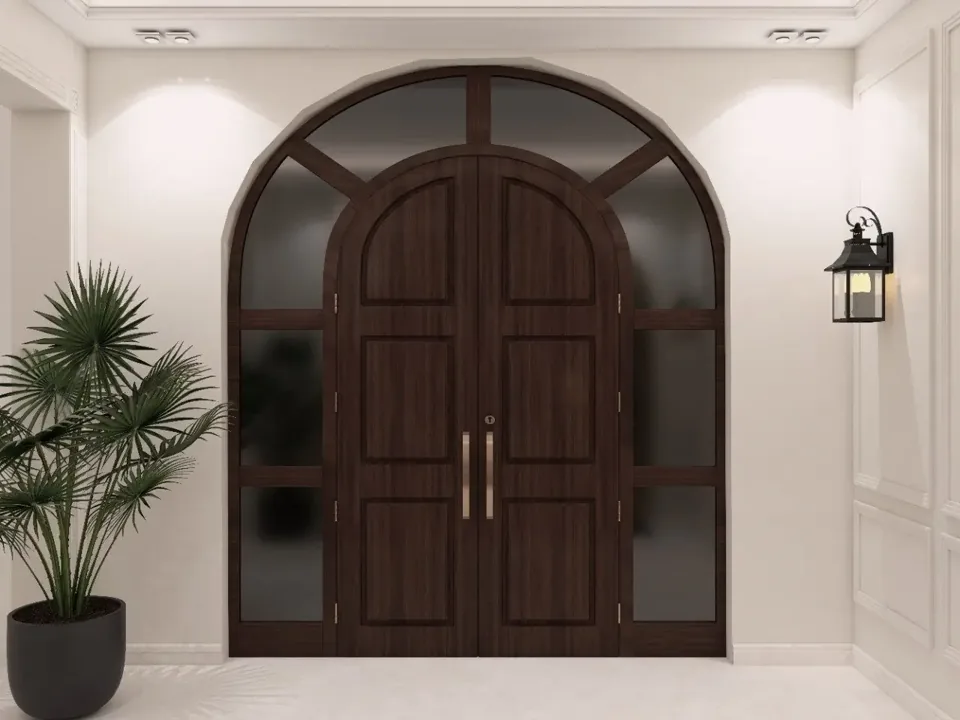 wooden main door brown