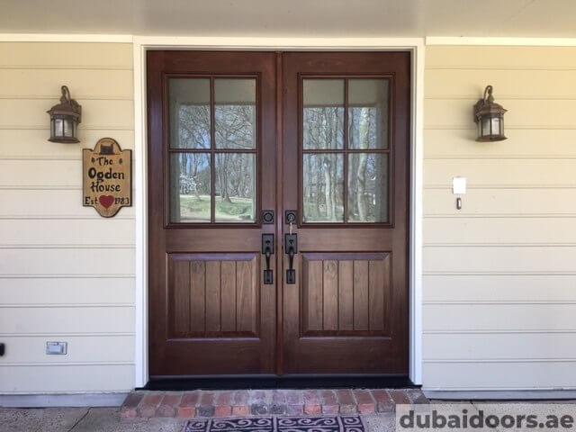 wooden entrance door