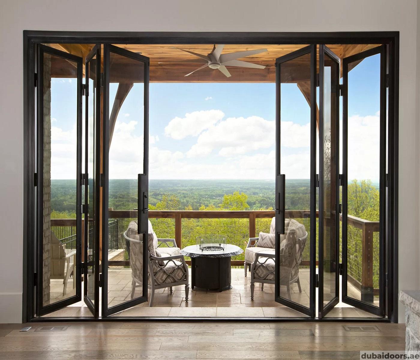 folding glass doors