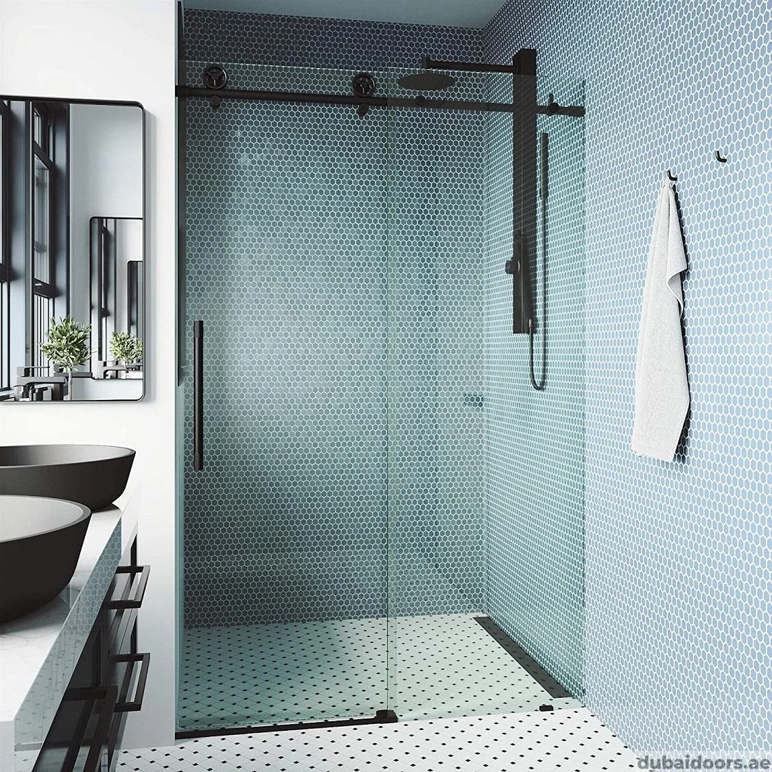 glass bathroom door