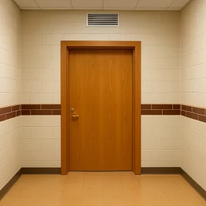 Teak Wood Doors in Educational Institution