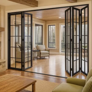 Aluminium Bifold Doors in Living Room