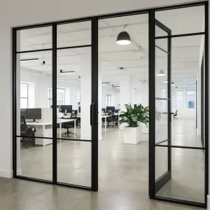Aluminium Glass Door in Offices
