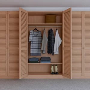 Aluminium Louvre Doors in Wardrobe