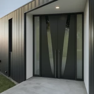 Custom Front Doors in Office Building