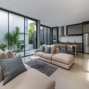 Aluminium Doors in Living Room