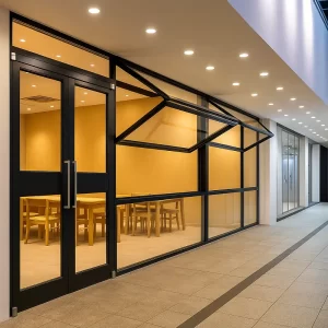 Aluminum Windows in Restaurant