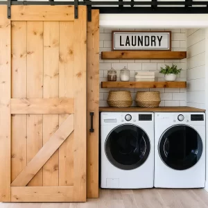 Closet Doors in Laundry Area