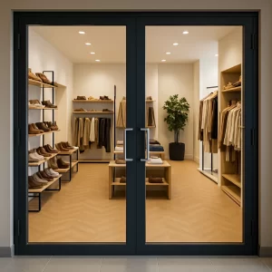 Commercial Aluminium Doors in Shopping Mall