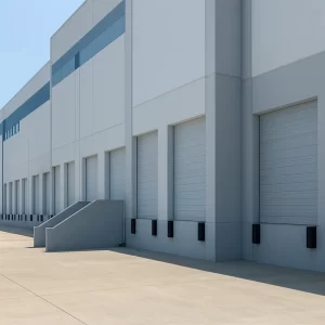 Commercial Aluminium Doors in Warehouse