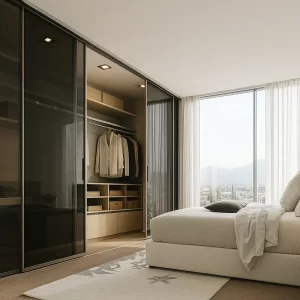 Custom Closet Doors in Bedroom