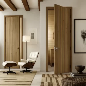 Custom Doors in Living Room