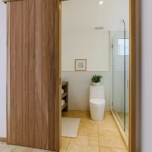 Custom Sliding Doors in Bathroom
