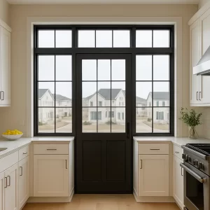 Custom Window Doors in Kitchen