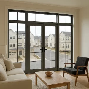 Custom Window Doors in Living Room