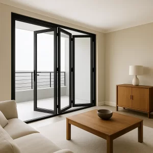 Custom Window Doors in Living Room