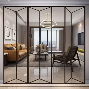 Folding Glass Doors in Living Rooms