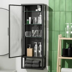Glass Cabinet Doors in Bathroom Cabinets