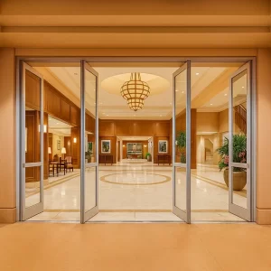 Glass Door in Hotels