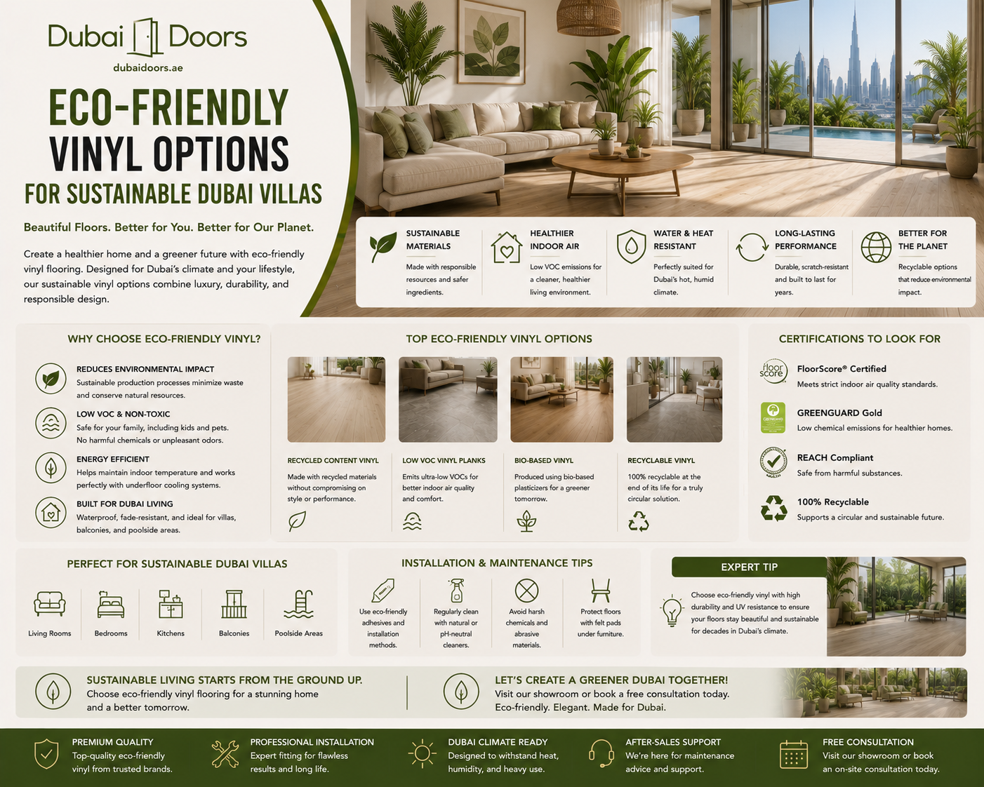 Eco-Friendly Vinyl Options for Sustainable Dubai Villas