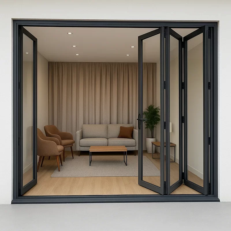 Aluminium Folding Doors [Bottom-Rolling Folding Doors]
