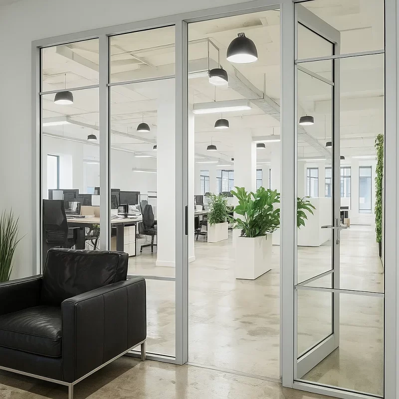 Commercial Aluminium Doors [Hinged Aluminium Doors]