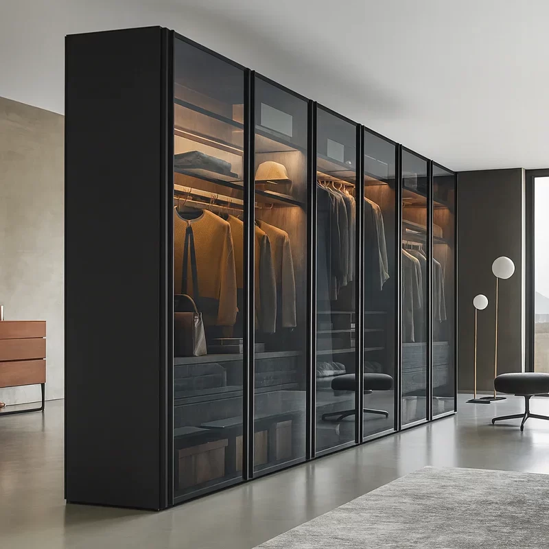 Glass Panel Closet Doors