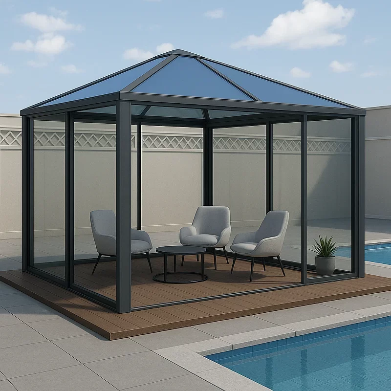 Glass Pergola [Solar Reflective Glass Pergola]